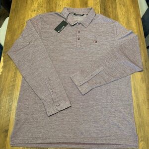 BNWT Travis Mathew Handsome Town Long Sleeve Polo Size XL